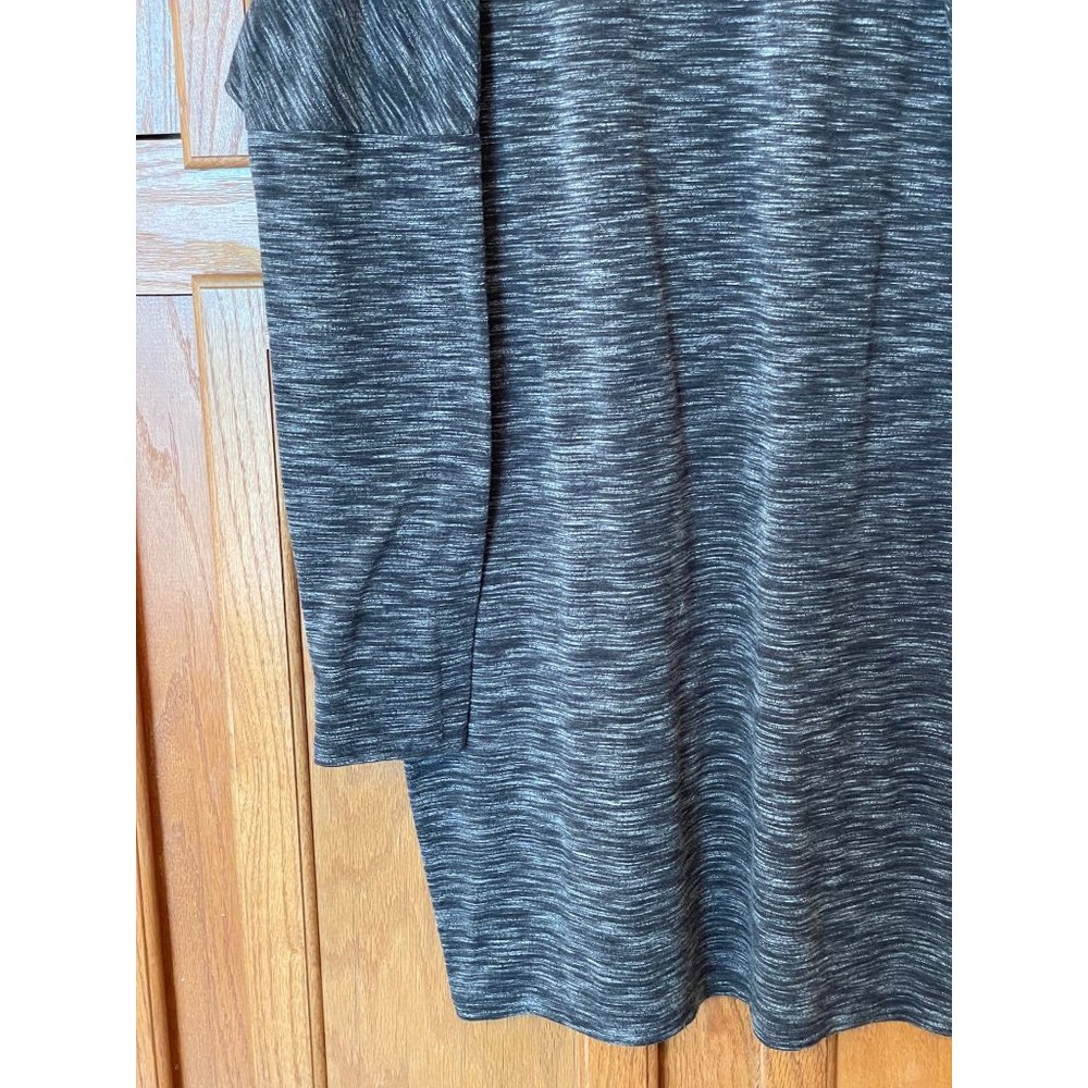 Express Cold Shoulder Dress Slouchy Long Sleeve Space Dyed Gray Womens M Tunic - Picture 12 of 13